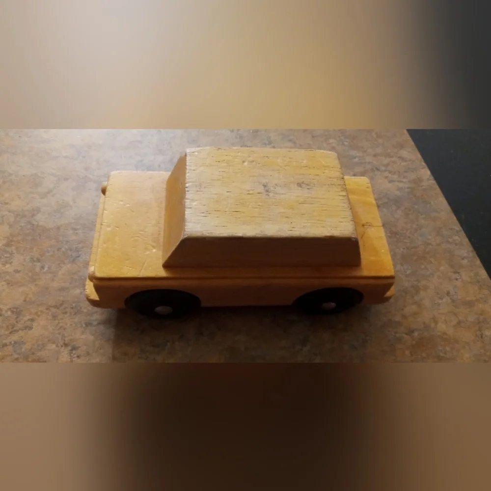 Wooden Kids Toy Car - Natural Wood Finish German playschool 100% wood